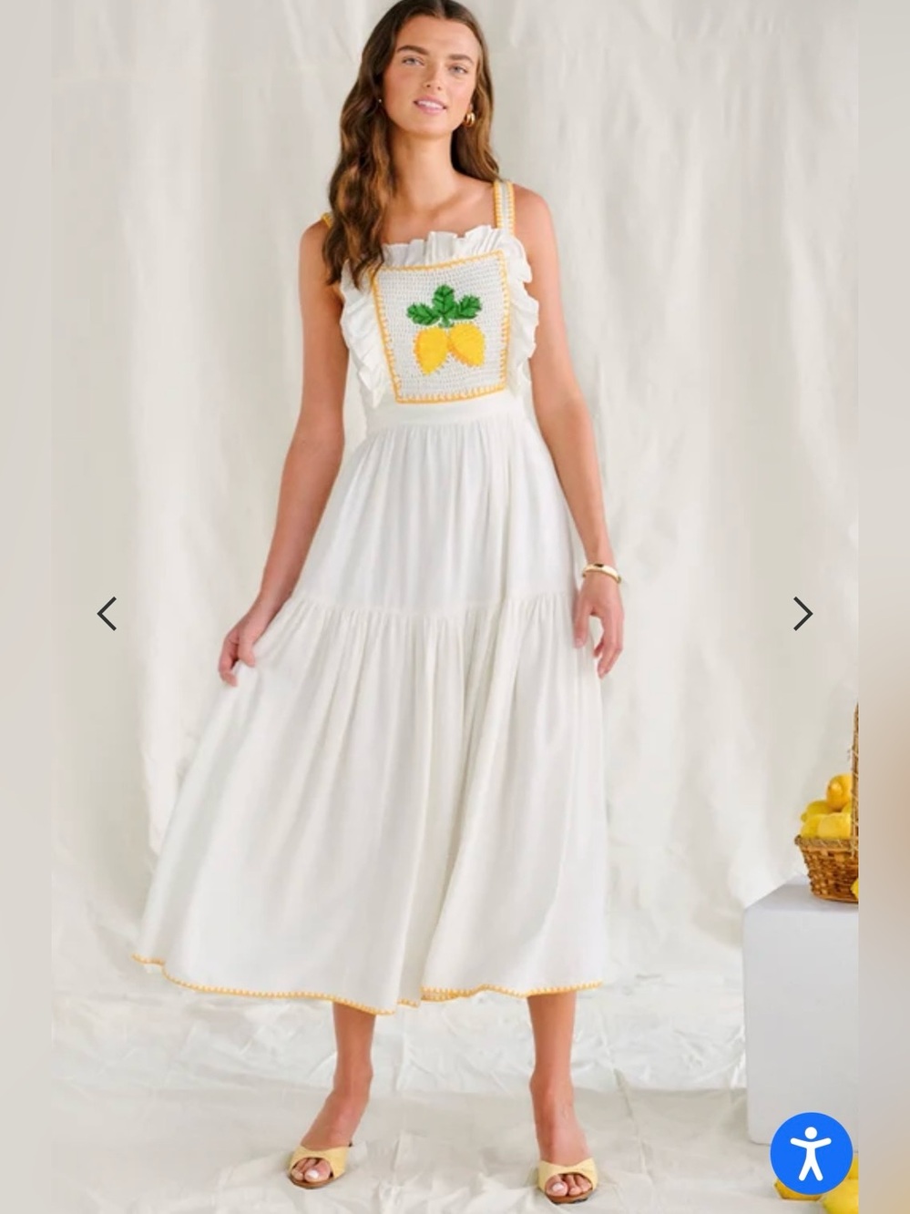 Saylor Kathy Lemon Crochet Dress